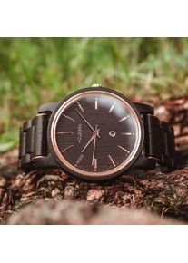 Holzkern; Horloges gemaakt van hout Goethe (Wenge/Wenge), Unisex, Natuurlijk hout