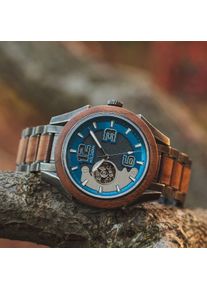 Holzkern; Orologio di legno Hergé (Noce/Marmo), Uomo, Legno naturale