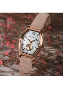 Holzkern; Reloj de Madera Agatha (Nácar/Rosa dorado), Mujer, Madera natural