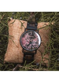 Holzkern; Orologio di legno Medina (Leadwood/Marmo), Donna, Legno naturale