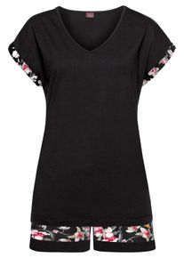 s.Oliver Dames shortama in zwart ,maat 32/34, Witt, 50% Katoen, 50% Viscose