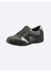Dames Sneaker met zachte voering in grijs ,maat 36, Witt, 50% Imitatieleer, 50% Suède