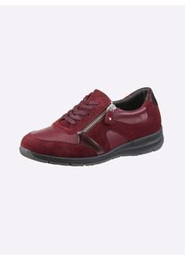 Dames Sneaker met zachte voering in donkerrood ,maat 39, Witt, 50% Imitatieleer, 50% Suède