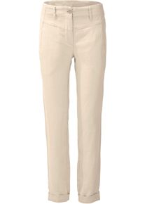 Heine Damen Leinenhose mit Längsnähten in beige ,Größe 19, Witt, 100% Leinen