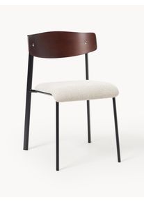 Silla tapizada de madera de roble Nadia Marrón Madera maciza, Madera An 52 x F 56 cm | Westwing Collection