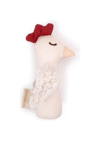 Filibabba, Babyrassel, Rassel aus Leinen - Huhn