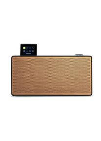pure Evoke Home - Wood Edition, alles-in-één muzieksysteem in Koffiezwart met kersenhouten rooster