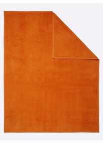 Biederlack Wohndecke in orange, Größe B/L: 150 cm x 200 cm