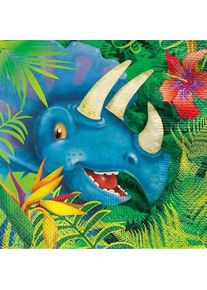UNIQUE 16 serviettes aventure dinosaure 33 x 33 cm