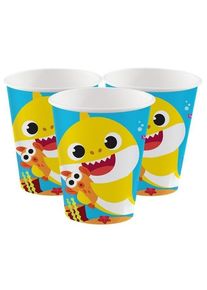 8 gobelets en carton Baby Shark 266 ml