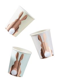 Ginger Ray 8 gobelets en papier lapin de Pâques Matin de Pâques