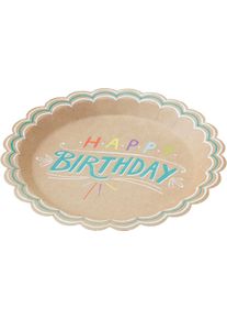 Ginger Ray 8 assiettes en carton Birthday Fever 23cm