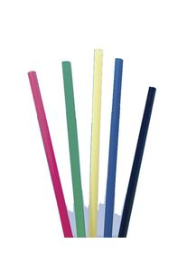 75 pailles de fête colorées 25cm