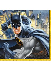 UNIQUE 16 serviettes Batman Hero 33cm