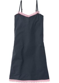 bonprix Mujer, Camisón corto con un encaje delicado, gris, 48/50