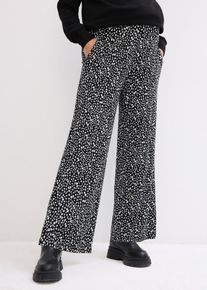Spodnie ciążowe culotte z wiskozy, Wide Fit, czarny, 44/46, bonprix