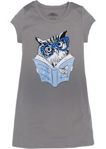 bonprix Mujer, Camisón corto de algodón orgánico puro, gris, 56/58