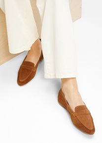bonprix Półbuty skórzane loafer, brązowy, 42