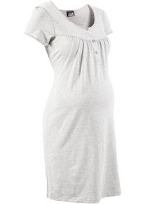 bonprix Mujer, Camisón de lactancia de algodón orgánico, gris, 52/54
