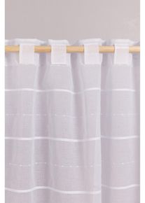 bonprix Perdea cu dungi în relief (1buc.), alb, Î/Lă: 175/140 cm