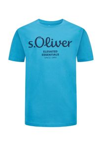 Big & Tall Sizes - s.Oliver - Soft T-shirt with large logo lettering - 4XL
