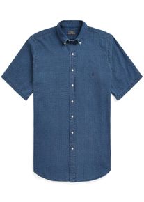 Big & Tall Sizes - Polo Ralph Lauren - Short-sleeved seersucker shirt in a denim look