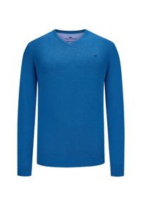 Duże Rozmiary - Fynch-Hatton - Pulower z dekoltem w serek i wyhaftowanym logo - 4XL