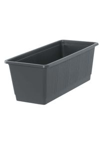Antrasiitti Kukkaruukku 60 cm, Muovinen Parvekelaatikko