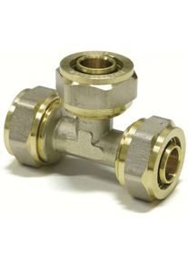 Boni-Shop&reg; T-liitin 16mm, ruuviliitin T-kappale, alu-muoviputki liitin T, vesijohto T-haara