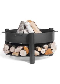 Brasero de Jardin en Acier 80cm avec Compartiment à Bois