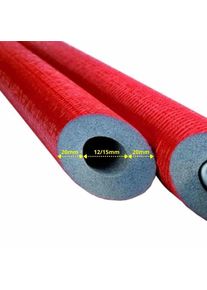 NMC Isolation Thermique Tuyau de Chauffage 15mm, Gaine Isolante Flexible 2m