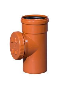 Tuyau de Nettoyage DN 110, Tube KG, Évacuation des Eaux Usées avec Couvercle