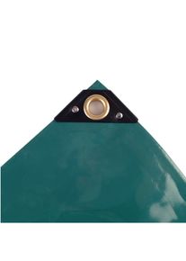 Boni-Shop® Bâche 650g/m², PVC, verte, étanche, résistante aux UV et aux déchirures, 3x4m (12m²)