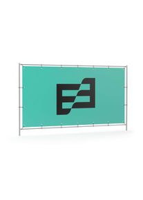 Construction site fence banner | 340 x 173 cm | hemmed & eyeleted | fence tarpaulins frontlit or mesh | design your own scaffolding advertising