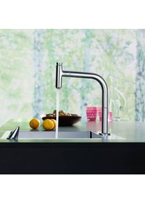 Hansgrohe Metris Select M71 Mitigeur de cuisine, avec sBox, 73804000, M7119-H200
