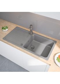 evineo line 100 &Eacute;vier de cuisine avec surface de d&eacute;pose lat&eacute;rale l: 100 P: 50 cm, FOD100LGR,