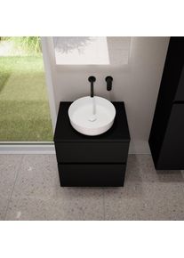 evineo ineo5 evo Meuble bas l: 60 cm, 2 tiroirs, vasque ineo6 Ø 39 cm blanche,, BE0956BM+BE0962BM+BE0935WH,