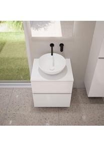 evineo ineo5 evo Meuble bas l: 60 cm, 2 tiroirs, vasque ineo3 Ø 41,5 cm blanche,, BE0956WH+BE0962WH+BE0930WH,