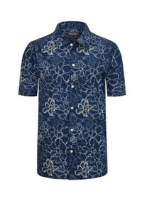 Marc O'Polo Grote Maten - Marc O'Polo - Overhemd met korte mouwen met gebloemde print, regular fit - 3XL