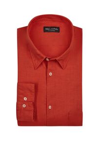 Marc O'Polo Grote Maten - Marc O'Polo - Licht linnen overhemd met borstzak, regular fit - 3XL
