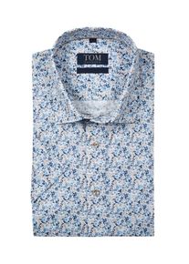 Tom Rusborg OF COPENHAGEN Duże Rozmiary - Tom Rusborg - Koszula z kr&oacute;tkim rękawem w kwiatowy wz&oacute;r, niewymagająca prasowania - 54