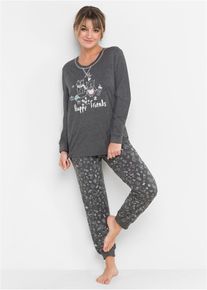 Pyjamas, grå, størrelse 48/50 (XL), bonprix
