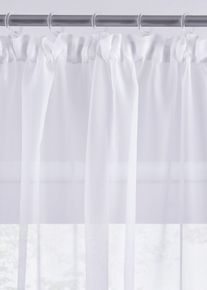 Gardinlengde med satengbånd, hvit, størrelse 100x300 cm, bonprix