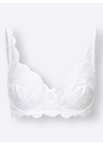 Sassa Mode Dames Body met beugel in wit + poudre ,maat 100B, Witt, 90% Polyamide, 10% Elastan