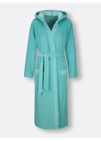 feel good Dames Badjas in oceaan ,maat 36/38, Witt, 80% Katoen, 20% Polyester