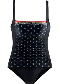 Lascana Damen Badeanzug in schwarz-bedruckt ,Größe 38C, Witt, 80% Polyamid, 20% Elasthan