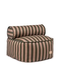 Sitzsack Sessel &ldquo;Majestic Green Taupe Stripes&rdquo; - nobodinoz