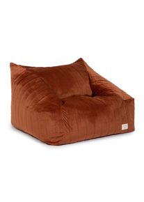 Sitzsack Sessel &ldquo;Chelsea - Velvet Wild Brown&rdquo; - nobodinoz