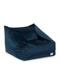 Sitzsack Sessel &ldquo;Chelsea - Velvet Night Blue&rdquo; - nobodinoz