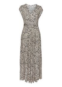 Buffalo Dames Maxi-jurk in zwart/taupe bedrukt ,maat 36, Witt, 100% Viscose